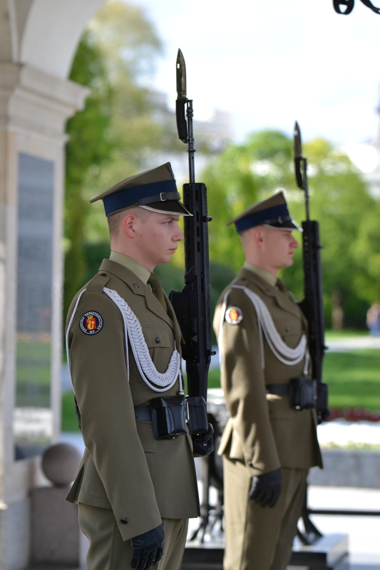 14 - Ceremonial honor guard soldiers of the Representative Battalion of the Polish Army on duty in Warsaw